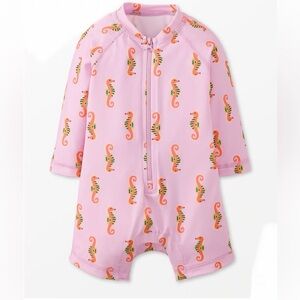 Hanna Andersson Baby Long Sleeve Rashguard Swimming Suit Seahorse 0-3 Months